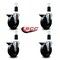 Service Caster 5'' Soft Rubber Swivel 1-1/2'' Expanding Stem Caster Set with Brake, 4PK SCC-EX20S514-SRS-PLB-112-4 - alternate 3